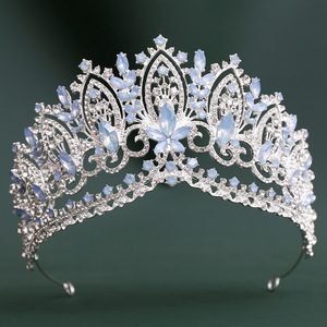 Tiara Barocca in Cristallo, Corona <span class=keywords><strong>di</strong></span> Lusso con Strass per Sposa, Principessa, Quinceañera, Accessorio per Capelli per Feste <span class=keywords><strong>di</strong></span> Compleanno - Product Image 4