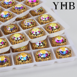 คริสตัลรูปทรงรังนกคุณภาพสูง YHB AB Moonlight สำหรับเย็บติดเสื้อผ้า กระเป๋า - Product Image 6