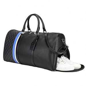 BSCI Factory Custom Luxury Multifunctional Men Vegan Faux Leather Travel Overnight <b>Weekender</b> Duffel <b>Bag</b> <b>with</b> <b>Shoe</b> <b>Compartment</b> - Product Image 1