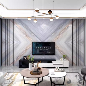 Papiers peints 3D en PVC à rayures grises <span class=keywords><strong>et</strong></span> blanches pour appartement moderne, salon, divertissement, design graphique, installation facile en DIY - Product Image 6