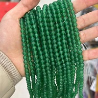 Perles rondes en agate verte naturelle pour collier, bracelet, breloques, fabrication de bijoux
