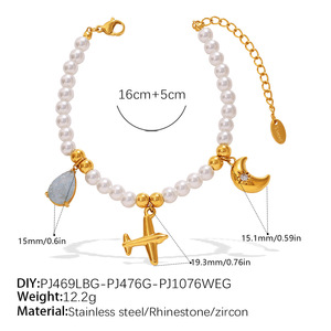 Conjunto de Joyería de Perlas para Mujer, Accesorios Diarios de Lujo Ligero con Dijes de Raqueta de Jersey, Resistentes al Desgaste - Product Image 5