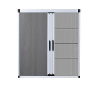 Moustiquaire occultante plissée moderne pour fenêtre/porte, design nid d'abeille, couleur noire