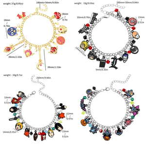 9 modèles de bracelets à breloques de la <span class=keywords><strong>série</strong></span> d'anime, nouveau style, artisanat en métal, chaîne de tronçonneuse, Harry Stittch, bracelets à maillons de chaîne tendance, cadeaux unisexes - Product Image 1