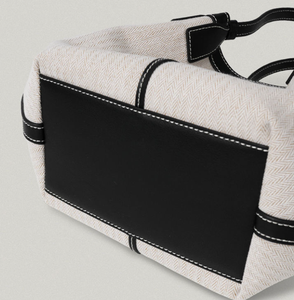 Sac à main pour femme en gros, logo personnalisé, mode, poignée en PU, sac à main en toile - Product Image 5