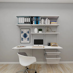 طقم رف كتب سهل الاستخدام ، رف تخزين حديث سهل التجميع للتخزين على الحائط والمكتب والمنزل - Product Image 4