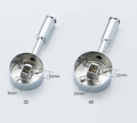 Poignées de robinet de salle de bain en zinc chromé en gros, commande universelle chaud/froid, design moderne et écologique