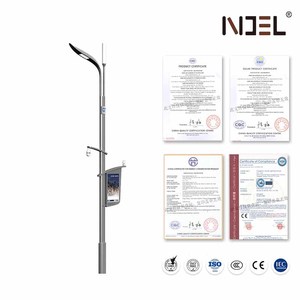 Noel nhà máy bán buôn thông minh ngoài trời <span class=keywords><strong>LED</strong></span> đường phố lightpole mạ kẽm tròn CCTV Camera cực Nhôm Cơ thể IP66 cho đường - Product Image 2