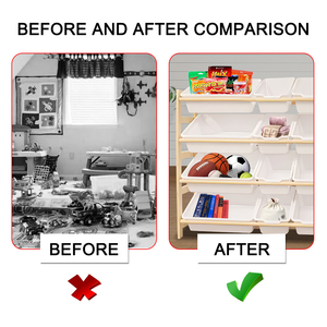 Organizador de Juguetes de Ensamblaje Rápido con 4 Estantes y 12 Compartimentos, con Estantería para Sala de Juegos, Dormitorio, Cuarto de Niños, Decoración de Sala de Estar - Product Image 5