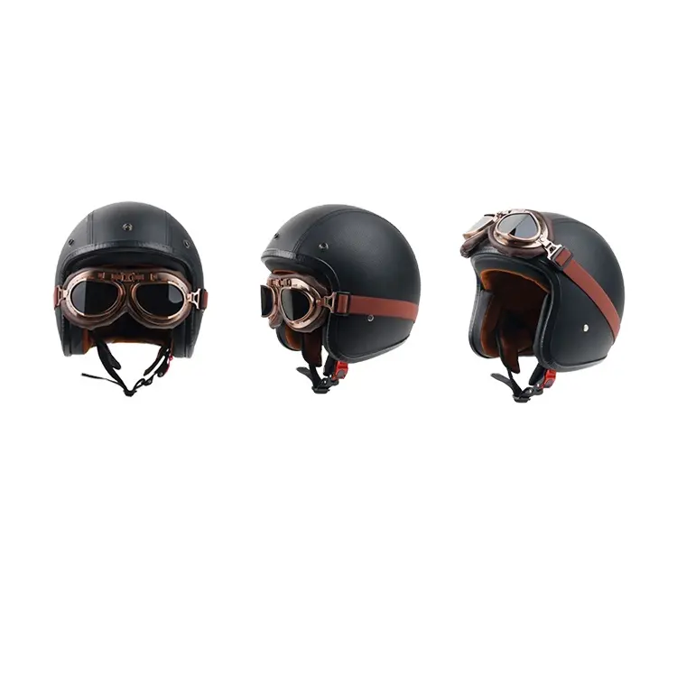 Винтажный мотоциклетный шлем в стиле ретро, размеры XS S M L XL XXL