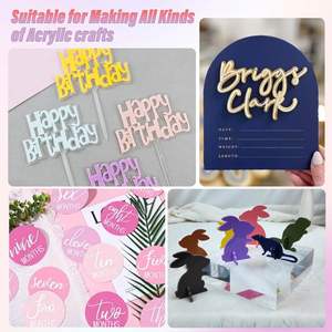 ورقة أكريليك الباستيل 3-ألوان غير شفافة 12x19 بوصة قطع الليزر النقش شبكي الباستيل ورقة الاكريليك - Product Image 5