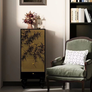 สไตล์ฝรั่งเศสย้อนยุคไม้เนื้อแข็งตู้เก็บของห้าลิ้นชักกันความชื้นสำหรับห้องนั่งเล่นห้องนอนตกแต่งบ้าน - Product Image 1