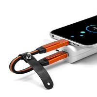 Mini Llavero 6 en 1, Cable de Datos USB Tipo C a Tipo C de Carga Rápida de 60W, Dispositivo Portátil para iPhone, Regalo Empresarial