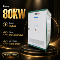 Convertisseur DC/AC triphasé hors réseau à onde sinusoïdale pure SANDI SDP-100KW, 220V-480V, transformateur basse fréquence, isolation 95%