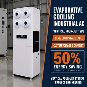 Climatiseur industriel OEM ODM de qualité supérieure, tropical, haute température ambiante, 380V, à quatre jets de flux, pour le refroidissement des usines et ateliers, faible consommation - Product Image 1