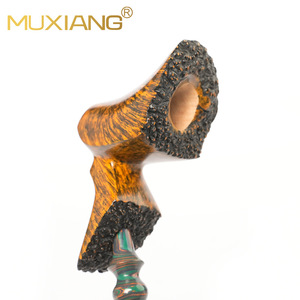 MUXIANG Handmade Briar Wood Smoking Pipe Free Style 3mm Filter Tobacco Pipe For Men - Product Image 3