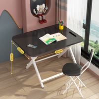 Nouveau Style modulaire moderne bureau pliable maison école primaire enfant taille Standard Table d'étude pieds en bois et ensemble de chaises