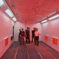 Cabine de peinture automobile infrarouge à économie d'énergie, four de cuisson pour peinture automobile avec contrôle de température et éclairage LED