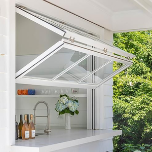 Fenêtre pliante en aluminium au design moderne, ouverture verticale, fenêtre de balcon à pliage supérieur, double vitrage - Product Image 4