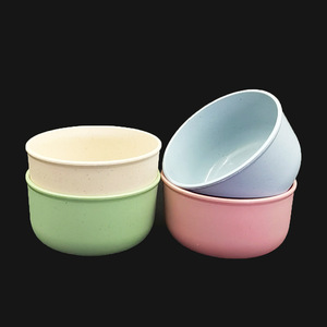 Maxxiang Wheat Straw Bowl 4 Piece Set Solid Color Round Bowl For Child Home Use - Product Image 2