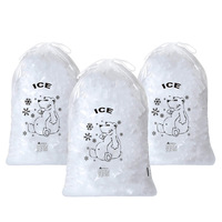 Sacs en plastique résistants de glaçons de chargement de 3kg 5kg 8kg avec l'impression de logo sac de glace en poly transparent durable de qualité alimentaire