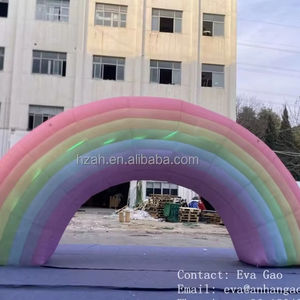 Globo de arco de boda de arco iris de nube inflable de luz LED con globo de nube y aire inflables de publicidad - Product Image 3
