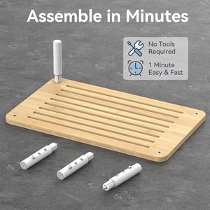 4 có thể điều chỉnh chiều cao tre màn hình đứng Riser máy tính xách tay đứng với luồng không khí lỗ thông hơi - Product Image 6