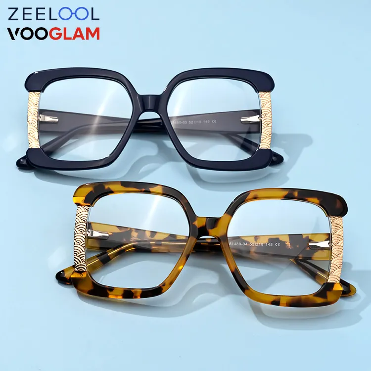 Zeelool Vooglam Factory Wholesale Rectangle Mixed Frames oversized big Blue Light Filter Glasses Clear Frame Glasses For Sale