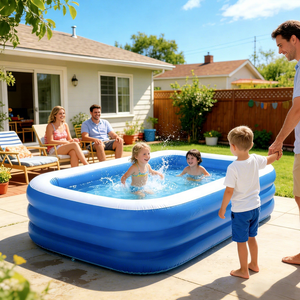 <span class=keywords><strong>Piscine</strong></span> gonflable en PVC pour enfants, non toxique, antidérapante, écologique, pour usage familial/intérieur/extérieur, divertissement estival rafraîchissant, rapide à monter - Product Image 2