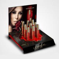 Acryl-Displayständer für Kosmetik und Lippenstifte, Großer Hautpflege-Präsentationsschrank, Make-up und Feuchtigkeitspflege-Ausstellungsregal