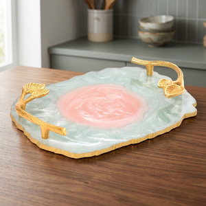 Meilleure vente plateau de service en résine de forme ovale nouvelle version RF artisanat pour la maison cuisine Restaurants meilleur prix vente à l'exportation - Product Image 1
