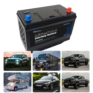 12V 90Ah 锂电池汽车启动电池，带电量显示，免维护，1100CCA 高放电，适用于越野车 - Product Image 1