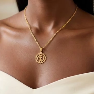 Collier pendentif personnalisé Nyame <span class=keywords><strong>Ye</strong></span> Ohene Adinkra, plaqué or 18 carats, acier inoxydable, bijoux symboles africains unisexe, résistant à l'eau - Product Image 1