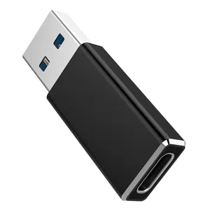 Adaptor Konverter Pria, Logo Aluminium Otg Usb C Wanita Tipe C Ke Usb A 3.0 untuk Iphone 11, Note 10 S20 9 8, Laptop Kualitas Tinggi