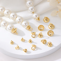Collier en perles fait main plaqué or 14 carats avec un fermoir à double trou caché pour accessoires de bijoux DIY