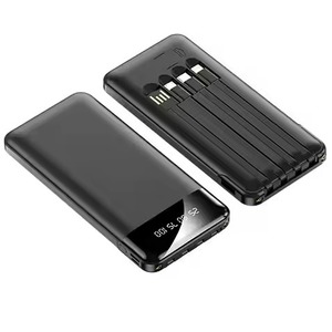 Nhà Máy Giá Quà tặng khuyến mãi xách tay giá rẻ Sạc LED hiển thị ngân hàng điện 10000 mAh với buit-in cáp và đứng - Product Image 1