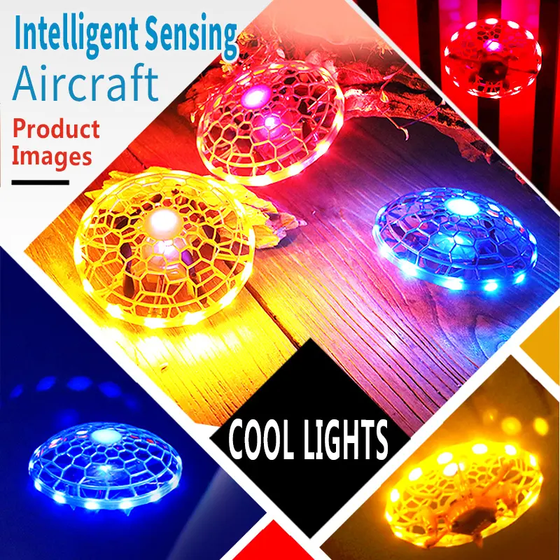 Good Quality Fidget Spinner Fly Rechargeable Mini Aircraft with LED light Flying Drone Sphere UFO Spinner