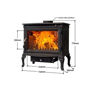 Stufa <span class=keywords><strong>a</strong></span> <span class=keywords><strong>Legna</strong></span> Moderna <span class=keywords><strong>in</strong></span> <span class=keywords><strong>Ghisa</strong></span> Autoportante con Fiamma Autentica per Riscaldamento Invernale, Vendita Diretta dalla Fabbrica - Product Image 1