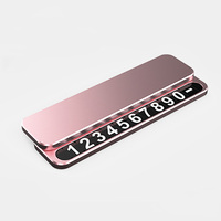 Carte de stationnement temporaire universelle en aluminium pour voiture, plaque de numéro de téléphone rotative, accessoires automobiles