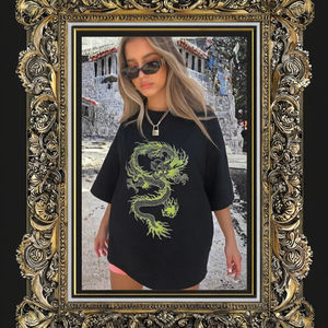 T-shirt en polyester à manches courtes, ample, fin, uni, respirant, vintage, tricoté, jupe décontractée, haut - Product Image 3