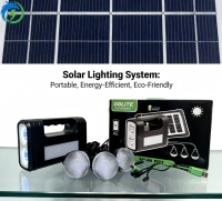 Kit d'alimentation solaire portable Fengming FM01 pour usage extérieur et résidentiel avec 3 ampoules LED blanches froides 6000K, indice de protection IP65