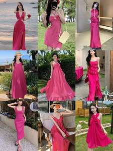 Vestido Maxi <span class=keywords><strong>de</strong></span> Verano para Mujer, Casual, <span class=keywords><strong>de</strong></span> <span class=keywords><strong>Encaje</strong></span>, Gasa, Floral, Cintura Natural, Diseño Tejido, Cuello Cuadrado Vintage, Venta al Por Mayor - Product Image 6