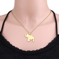 Collier élégant en acier inoxydable avec pendentif carte du Venezuela