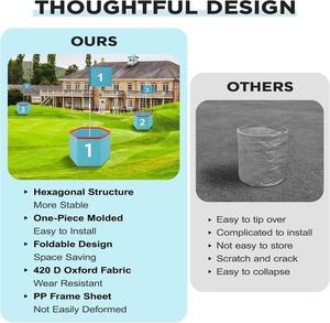 इनडोर और आउटडोर गोल्फ और यार्ड खेलों के लिए बच्चों और वयस्कों के लिए ग्रीन गोल्फ कोर्स सेट करने के लिए पोर्टेबल 9-होल - Product Image 3