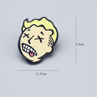Prix d'usine, nouveau style, en vrac, épingles à revers en métal émaillé sur le thème du jeu Fallout, badges de style dessin animé