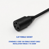 Connecteur sous-marin étanche HYSF SUBSEA IL3F standard à 3 broches femelles en ligne, 10A, 550V, prise de câble sous-marin pour ROV AUV marine