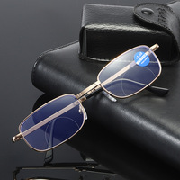 Nouvelles Lunettes de Presbytie Pliables Portables Anti-Lumière Bleue Double Usage Homme et Femme à Monture Métallique 2025