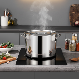 Ensemble de casseroles classiques pour la cuisine, compatibles avec l'<span class=keywords><strong>induction</strong></span>, avec couvercle, grande capacité, en acier inoxydable, pour soupes et bouillons - Product Image 1