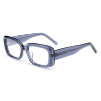 Lunettes de vue unisexes à monture ovale pour hommes et femmes Lunettes populaires unisexes en acétate transparent brillant