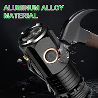 Mini lampe torche LED de poche, avec capuchon magnétique, rechargeable par type C, étanche, en aluminium, pour le camping en plein air, EDC, lampe de secours